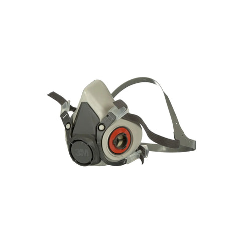NIOSH Approved Half Facepiece Respirator 6300 With Four Point Harness, Reusable Comfort Fit For Painting, Sanding And Cleaning, Bayonet Connections, Dual Airline Supplied Air Compatible, Pro Grade Protection For Any Worksite, Easy To Use