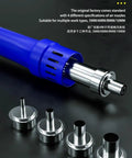 DIY Friendly Pro Grade Hot Air Gun Mechanic 861DW Max Plus 1000W Soldering Station with four wind nozzles on display.