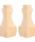 Pair of Rubber Wood Furniture Legs With Carved Pattern For Sofa Coffee Table Cabinet TV Stand