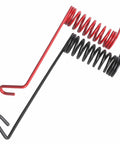 Two Pack Garage Door Cable Snubbers For Torsion Spring Systems, Prevent Cable Slack And Misalignment, Compatible With Residential And Commercial Doors, Cable Retaining Spring Kit For Safer, Smoother, Quieter Garage Door Performance, showing two coiled springs, one red, one black.