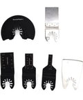 Heavy Duty Oscillating Tool Blades Kit Carbon Steel Multitool Blades For Metal And Wood Versatile Cutting Options displayed