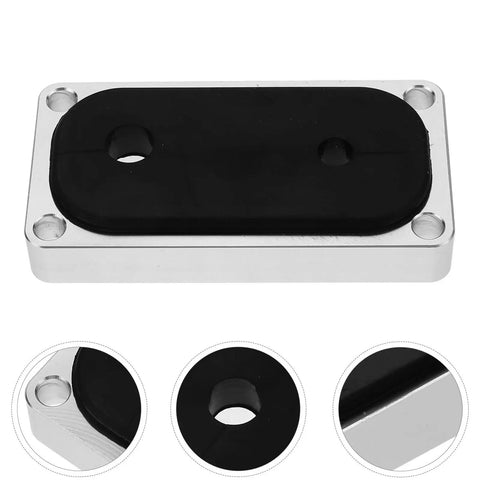 Top Tier Automatic Transmission Shift Cable Grommet Kit For Your Ride Silver Aluminum Gaskets And Clamps For Quick Fix Durability And Perfect Fit On Any Car Or Truck You Own. silver aluminum transmission shift cable grommet kit with black insert and mounting holes