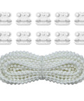 10 Meter Bead Chain Cord for Roller Blinds with 4.5mm Bead Diameter and 10 Connectors, White Replacement Cord for Shame Blinds.