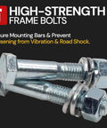 High-strength frame bolts for 2 Pack Stainless Steel Poly Fender Mounting Kit For Semi Trucks And Trailers Fits 19.5 To 24.5 Inch Tires