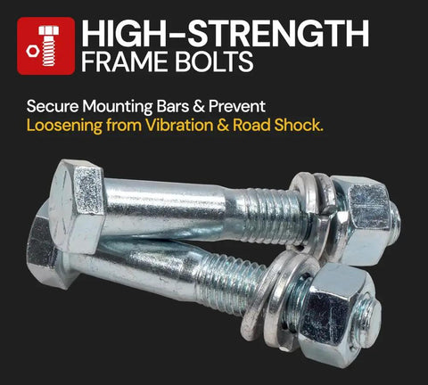 High-strength frame bolts for 2 Pack Stainless Steel Poly Fender Mounting Kit For Semi Trucks And Trailers Fits 19.5 To 24.5 Inch Tires