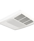 Bathroom Exhaust Fan With Light, Heater And Thermostat, Radiance 80 CFM White, sleek design with vent grille and light panel