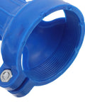 Valve Protector Caps For Oxygen Cylinders close-up showing blue plastic material and universal fit threading.
