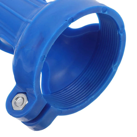 Valve Protector Caps For Oxygen Cylinders close-up showing blue plastic material and universal fit threading.