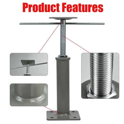 Heavy Duty Adjustable Floor Jacks, 11.8 to 16 Inch Telescoping Height, 11,000 Lb Capacity Per Jack, 2 Pack, product features view