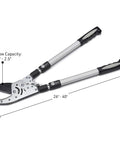 Double Ratcheting Anvil Lopper With Extendable Handles 26 To 40 Inches, Heavy Duty Tree Trimming Beast, rugged grips, jaw capacity 2-2.5 inches