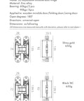 Diagram of Slick Invisible Door Hinges With 3D Adjustable Bearing Concealed Fixing Slow Close Zinc Alloy Butt Hinge dimensions