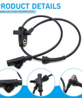 Rear Left Wheel Speed Sensor For Heyue Models ABS Sensor Replacement 3630050U2010 Black No Fuss Easy Install Precise Fit