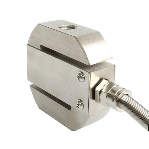 Industrial S Type Tension And Pressure Sensor For Weighing Systems And Hoisting Equipment High Precision Load Cell In Durable Stainless Steel With 100 Kg Capacity For Press Machines And Railway Signal Control Applications, close-up view