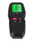 Jiawu Wall Scanner Detector 5 in 1 Accurate LCD Display Stud Finder for DIY Projects Home Use Black, front view with LCD screen and buttons.