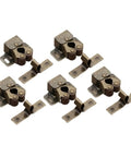 Five Magnet Cabinet Catch Door Stop Closer Damper Buffer for Wardrobe Hardware and Furniture Fittings on white background.