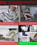 Diagram showing differences between old and new toilet designs affecting 50 Inch Toilet Auger Drain Cleaner Tool With Upgraded Grabber.