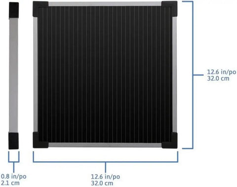 Heavy Duty Five Watt Solar Battery Trickle Charger With Overcharge Guard dimensions 12.6 in x 12.6 in solar panel for vehicles.