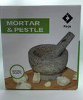 Heavy Granite Mortar And Pestle Set 2 Cup Capacity For Spices Herbs Seasonings Pastes Pesto And Guacamole Natural Stone Molcajete Bowl