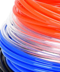 Top Shelf Polyurethane Tubing For Pneumatic Air Hose Systems in various colors stacked together for versatile compressor pipe use.
