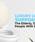 Heavy Duty Toilet Lid Back Support Cushion For Seniors And Postpartum Moms Water Resistant Non Slip Lumbar Pillow on toilet seat
