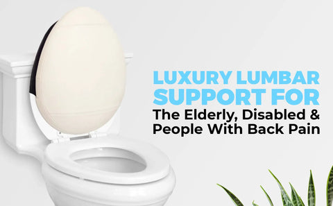 Heavy Duty Toilet Lid Back Support Cushion For Seniors And Postpartum Moms Water Resistant Non Slip Lumbar Pillow on toilet seat
