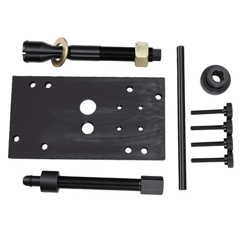 Pro Inner Camshaft Bearing Installer Tool For M8 Cycle Engines Comes With Support Plate And Assembly Kit Built To Help You Swap Parts Quick And Get Your Bike Humming Like A Dream For Life No Stress Involved Here For Real Riders Only, black metal kit