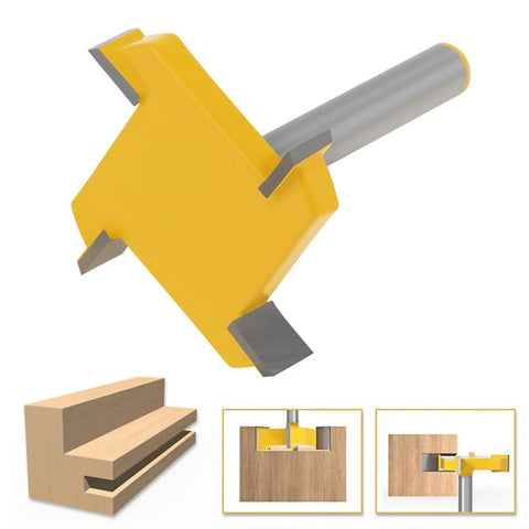 Beast Pro Grade CNC Spoilboard Surfacing Router Bit For Woodworking, 1/4 Inch Shank, Cutting Diameter 1-19/32 Inch