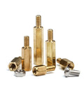 180 Piece M3 Hardware Kit With Brass Threaded Pillars, Hex Nuts, Spacers, And PCB Motherboard Standoffs For Grab And Go Electronics Assembly, DIY Projects And Computer Build Fastening brass standoffs and nuts