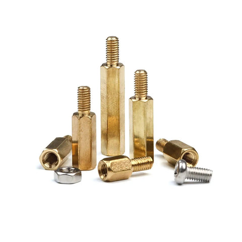 180 Piece M3 Hardware Kit With Brass Threaded Pillars, Hex Nuts, Spacers, And PCB Motherboard Standoffs For Grab And Go Electronics Assembly, DIY Projects And Computer Build Fastening brass standoffs and nuts