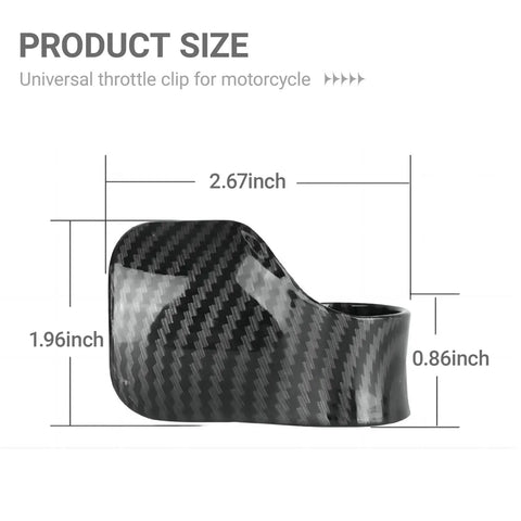 Motorcycle Cruise Assist Handles Throttle Mount Cruise Lever Rocker Switch Universal Carbon Fiber Black 2 Pack dimensions illustration