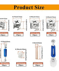 Product size details for Cam Lock Fasteners 2 Set For Cabinet And Wardrobe Repair Kit with nuts and dowels