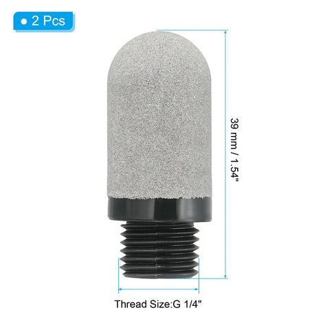 Two Pack Plastic Pneumatic Air Mufflers G One Quarter Inch Thread Exhaust Fittings Silence Baffle For Cylinders Oil Tanks And Air Tools Low Noise 40 To 60 dB Made From Durable POM Material