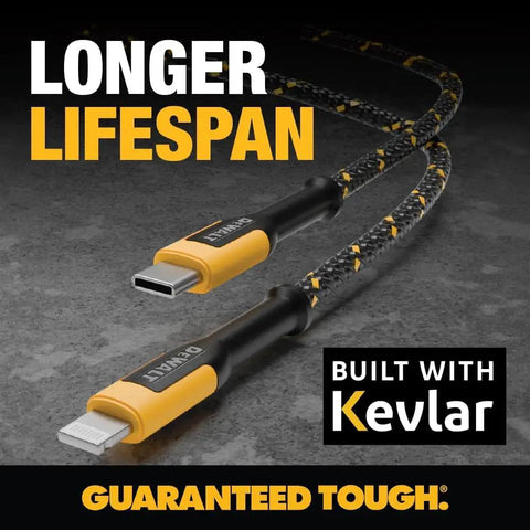 Ultra Durable USB A To Lightning Cable Apple MFi Certified Tough As Nails Fast Charging Charger Cord Kevlar material