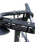 Pro Spec 10 Ton Air Hydraulic Tube Bender With 12 Inch Stroke, detailed view of bending arm and controls for precise metal shaping.