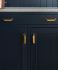 Kitchen cabinets with Six Pack Antique Brass Cup Pulls For Cabinets And Drawers, Vintage Zinc Alloy Kitchen Hardware, 5.04 Inch Center To Center Cup Pulls.