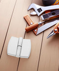 Self Closing Stainless Steel Door Hinges With Detachable Spring Design For Public Restrooms, placed beside tools