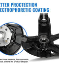 Front Left Wheel Hub Bearing And Steering Knuckle Assembly For VW Beetle Cabrio 2010 And Beetle 1998 To 2010 Golf 1999 To 2010 Jetta 1999 To 2005 Driver Side Replacement OEM Grade Heavy Duty Easy Install with Electrophoretic Coating