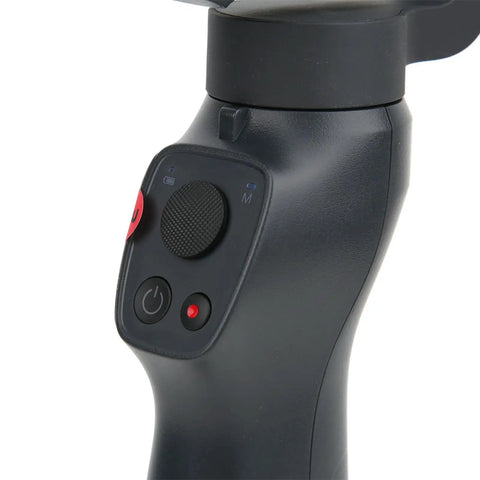 Close-up of Grab And Go Handheld Stabilizer For Sports Cameras and Smartphones With 5th Gen Intelligent Stabilization controls.