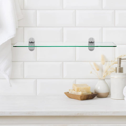 Beefy Heavy Duty Adjustable Wall Mounted Shelf Brackets Set Pair With Zinc Alloy Clamps And Brushed Nickel Finish supporting glass shelf