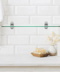 Adjustable Zinc Alloy Shelf Brackets For Glass And Wood Shelves No Fuss Easy Install With 4 To 10mm Clamp Range Silver Wall Supports.