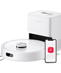 Hands Free Robot Vacuum And Mop With 7-9 Weeks Self Emptying, 10000 Pa Suction, Dual Anti Tangling System, PreciSense LiDAR, White Finish