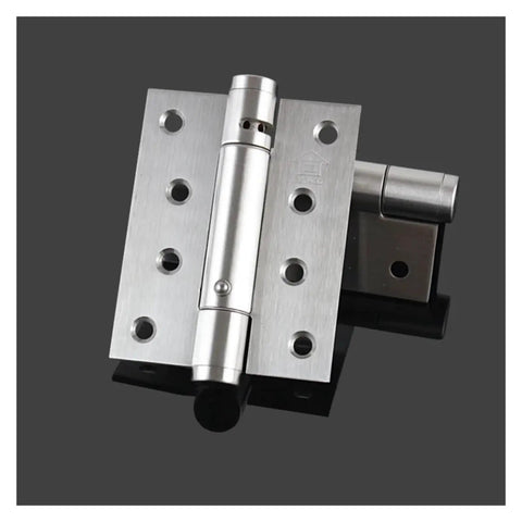 Close-up of Two Pack Ball Bearing Butterfly Butt Self Closing Door Hinges Stainless Steel 5 Inch Adjustable For Wooden Interior Doors Spring Loaded Auto Close Smooth Operation Heavy Duty Mounting Ready