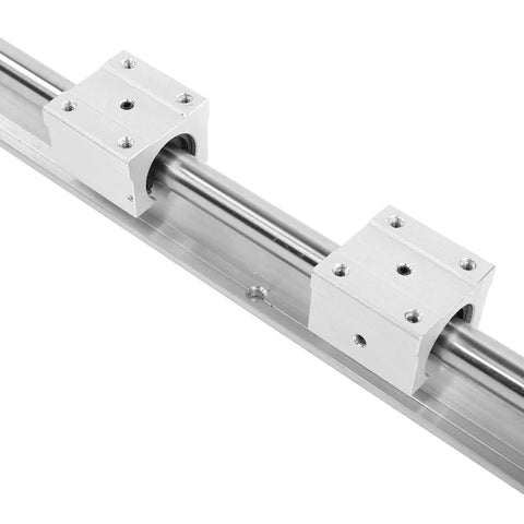 Heavy Duty Metal Linear Guideway Rail Kit With Two Precision Sliding Blocks And Rust Resistant Aluminum Stand for DIY CNC Router projects.