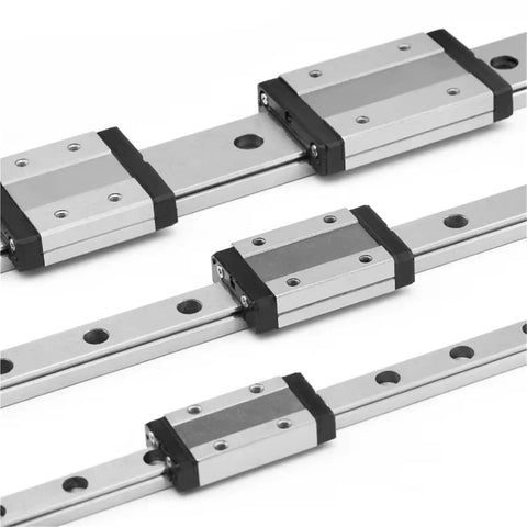 Smooth Moving MGN12H Linear Guide Rail Slide For CNC Router And 3D Printer Kits showcasing durable metal construction and linear bearings.