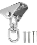 Close-up of Badass Heavy Duty Swing Hangers with stainless steel bracket and swivel, including mounting screws.