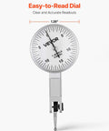 Dial Test Indicator With Universal Magnetic Base And Storage Case 0.0005 Inch Accuracy 0 To 0.03 Inch Travel Micro Ball Handle