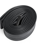 Two Pack 27 Inch Bike Tubes Fit 27x1 1/4 to 1 3/8 AV32mm Schrader Valve 32/37-630 Durable Butyl Rubber With Reliable Seal Ozone And Aging Resistance Easy Install For Road And Hybrid Bikes coiled on white background