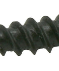 Slick Black Trim Screws 0.625 Inches With Square Drive And Sneaky Low Profile Head, detailed view of screw tip.