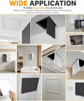 Rock Solid Aluminum Push To Open Access Panel For Drywall, Zero Sweat Magnetic Catch Flush Mount Ceiling Door For Plumbing And Electric, Easy Setup, Snap On Style, Matte Black Frame, 15X18 Inches in various settings.