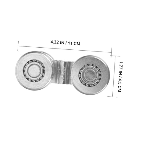 Heavy Duty Sliding Track Roller For Industrial Doors And Gates, Steel Wheel Replacement With Easy Install, side view with dimensions